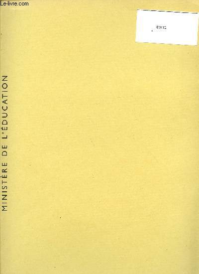 DOSSIER EVEIL / EVALUATION DE L'ENSEIGNEMENT A L'ECOLE PRIMAIRE - CYCLE PREPARATOIRE - 1979.