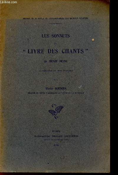 LES SONNETS DU 