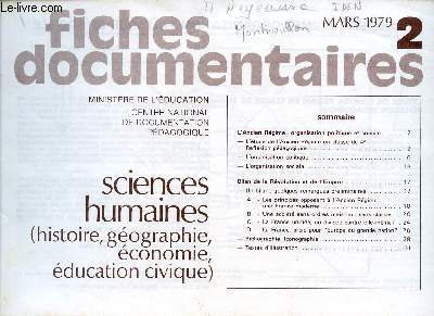 FICHES DOCUMENTAIRES / N2 - MARS 1979 / SCIENCES HUMAINES - HISTOIRE, GEOGRAPHIE, ECONOMIE, EDUCATION CIVIQUE.