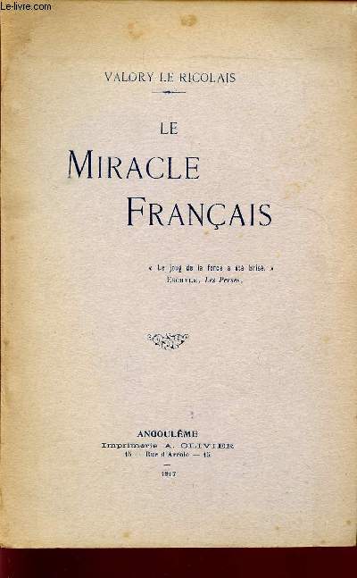 LE MIRACLE FRANCAIS.