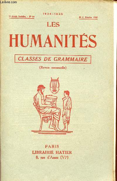 LES HUMANITES / CLASSES DE GRAMMAIRE / 7me ANNEE SCOLAIRE - N64 - ANNEE 1934-1935 / N5 - FEVRIER 1935.