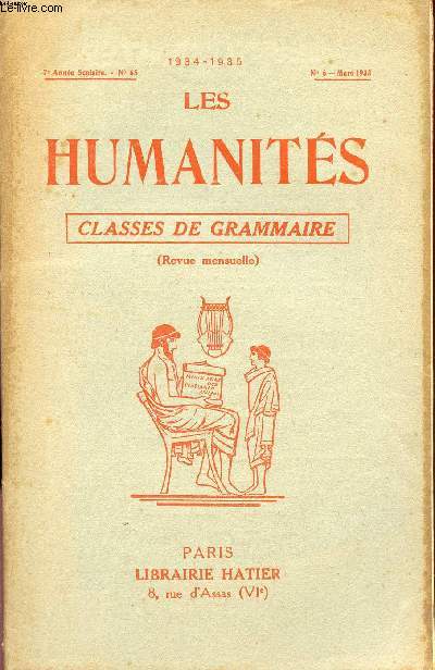 LES HUMANITES / CLASSES DE GRAMMAIRE / 7me ANNEE SCOLAIRE - N65 - ANNEE 1934-1935 / N6 - MARS 1935.