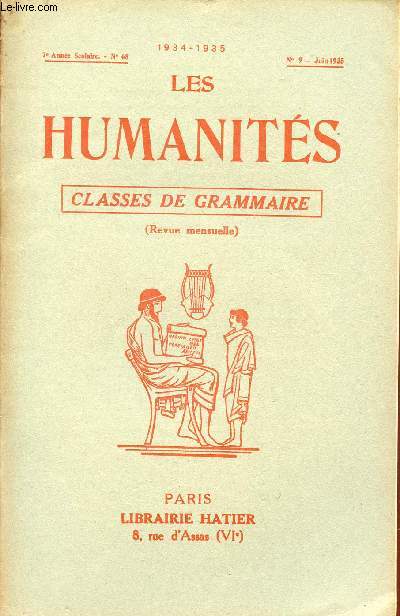 LES HUMANITES / CLASSES DE GRAMMAIRE / 7me ANNEE SCOLAIRE - N68 - ANNEE 1934-1935 / N9 - JUIN 1935.