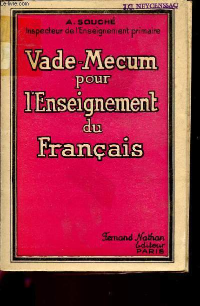 VADE-MECUM POUR L'ENSEIGNEMENT DU FRANCAIS.