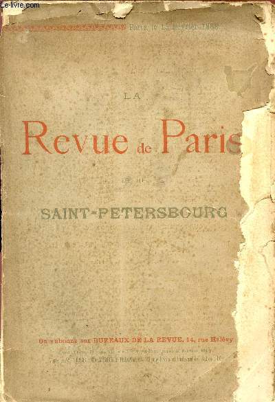 LA REVUE DE PARIS ET DE SAINT-PETERSBOURG / 15 FEVRIER 1888.