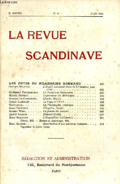 LA REVUE SCANDINAVE / 2me ANNEE - N 6 - JUIN 1911.