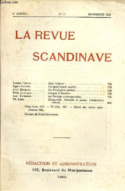 LA REVUE SCANDINAVE / 2me ANNEE - N 11 - NOVEMBRE 1911.