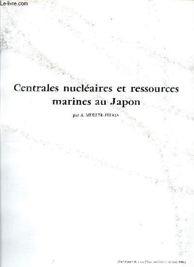 CONTRALES NUCLEAIRES ET RESSOURCES MARINES AU JAPON / (TIRE AP ART DE LA PECHE MARITIME DE JUIN 1980).
