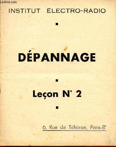 DEPANNAGE / LECON N 2.