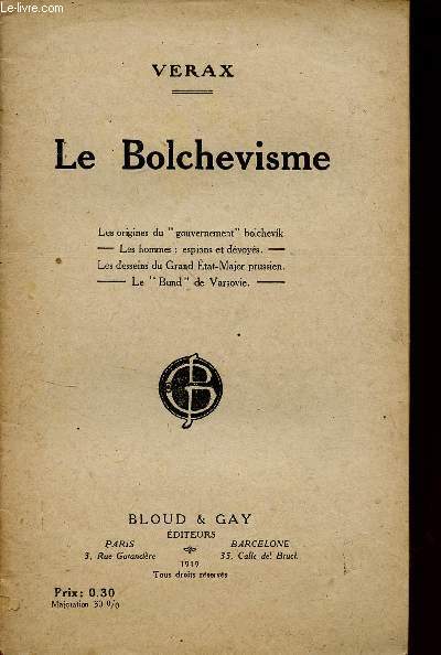 LE BOLCHEVISME / LES ORIGINES DU 
