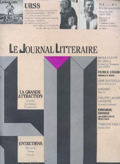 LE JOURNAL LITTERAIRE / N2 - DECEMBRE 1987 A JANVIER 1988.
