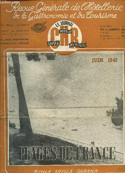 REVUE OFFICELLE DE L'HOTELLERIE DE LA GASTRONOMIE ET DU TOURISME / JUIN 1948 / N35.