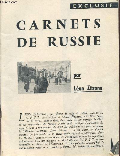 CARNETS DE RUSSIE / EXCLUSIF (NOVEMBRE).