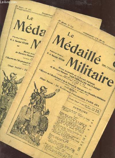 LE MEDAILLE MILITAIRE / 29 ANNEE - 1935 - INCOMPLET (2 FASCICULES).