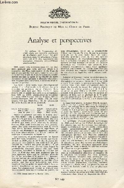 LETTRE N 149 / ANALYSE ET PERSPECTIVES / 24 JANVIER 1962.