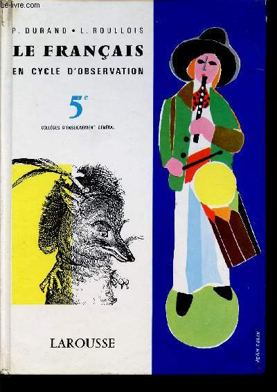 LE FRANCAIS - EN CYCLE D'OBSERVATION - CLASSE DE 5 - COLLEGES D'ENSEIGNEMENT GENERAL / SPECIMEN .