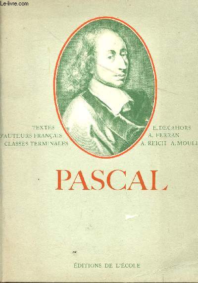 PASCAL / TEXTES D'AUTEURS FRANCAIS - CLASSES TERMINALES / SPECIMEN.