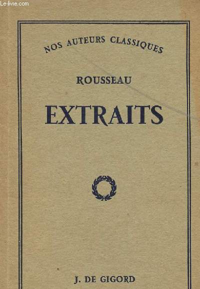 ROUSSEAU - EXTRAITS / COLLECTION 