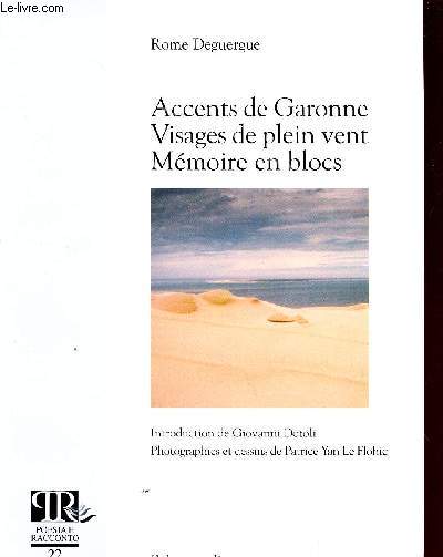 ACCENTS DE GARONNE - VISAGES DE PLEIN VENT - MEMOIRE EN BLOCS.