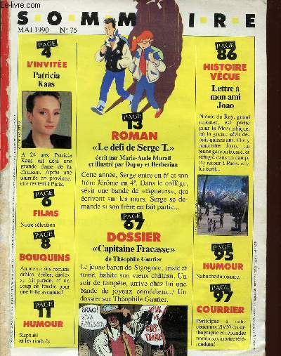 JE BOUQUINE - N75 - MAI 1990 / PATRICIA KAAS - FILMS - BOUQUINS - HUMOUR - 