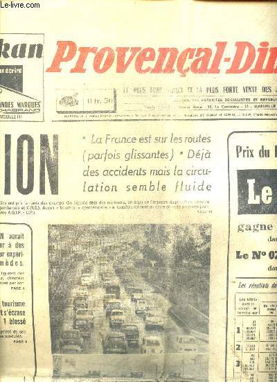 PROVENCAL-DIMANCHE - N8.330 / 14 AVRIL 1968 (INCOMPLET).