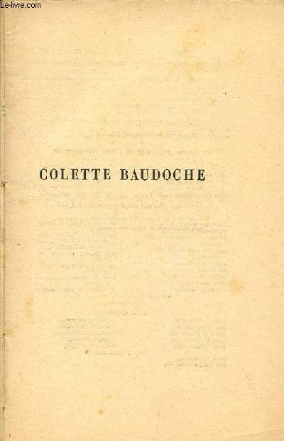 COLETTE BAUDOCHE - HISTORIE D'UNE JEUNE FILLE DE METZ.