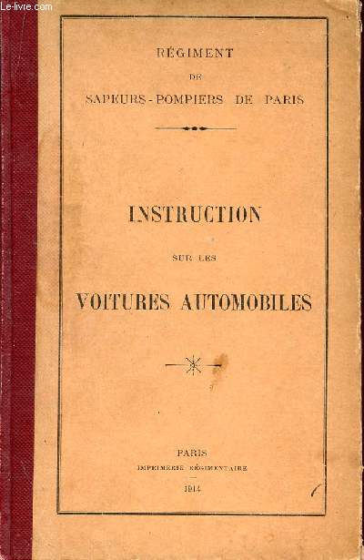 INSTRUCTION SUR LES VOITURES AUTOMOBILES.