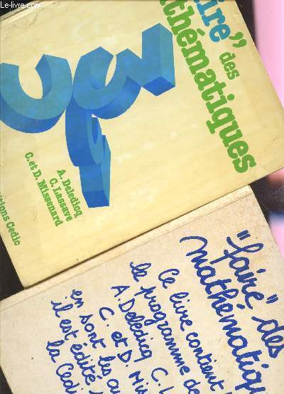 FAIRE DES MATHEMATIQUES - EN 2 VOLUMES / LIVRE DE L'ELEVE + LIVRE DU PROFESSEUR / CLASSE DE 3.