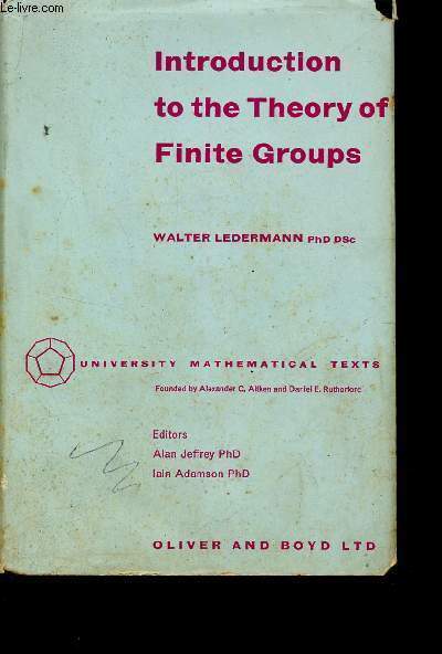 INTRODUCTION TO THE THEORY OF FINITE GROUPS.