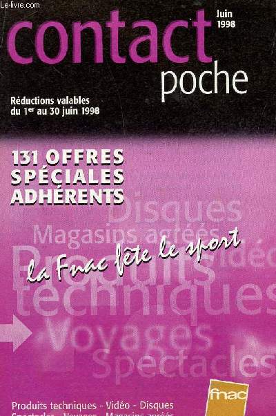 CONTACT POCHE - JUIN 1998.