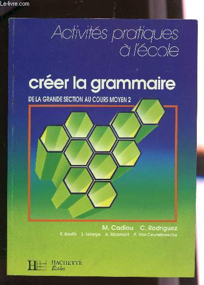 CREER LA GRAMMAIRE - DE LA GRANDE SECTION AU COURS MOYEN 2 / COLLECTION ACTIVITES PRATIQUES A L'ECOLE.