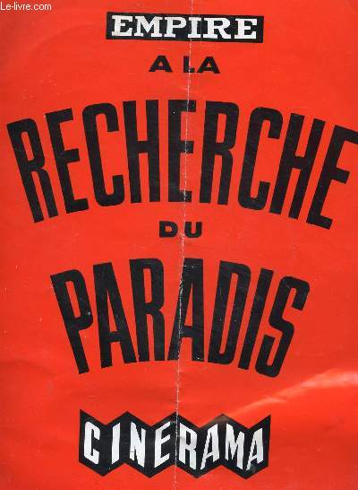 EMPIRE - PROGRAMME - A LA RECHERCHE DU PARADIS.