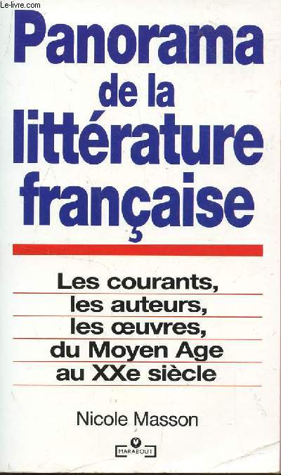 PANORAMA DE LA LITTERATURE FRANCAISE / LES COURANTS, LES AUTEURS, LES OEUVRES DU MOYEN AGE AU XX SIECLE.