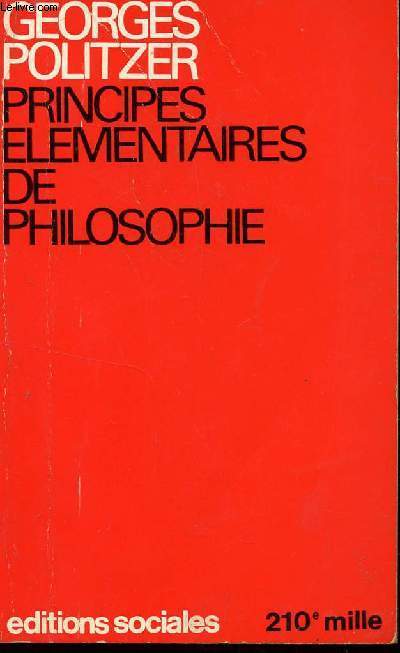 PRINCIPES ELEMENTAIRES DE PHILOSOPHIE.
