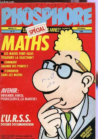 PHOSPHORE - N70 - NOVEMBRE 1986