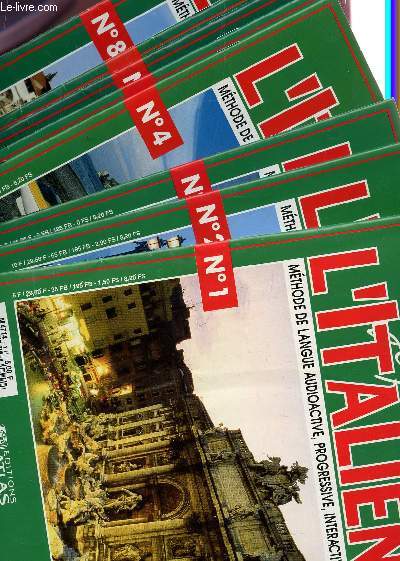 JE PARLE L'ITALIEN - 8ers NUMEROS / METHODE DE LANGUE AUDIOACTIVE, PROGRESSIVE, INTERACTIVE / DU NUMERO 1 AU NUMERO 8 (INCLUS).