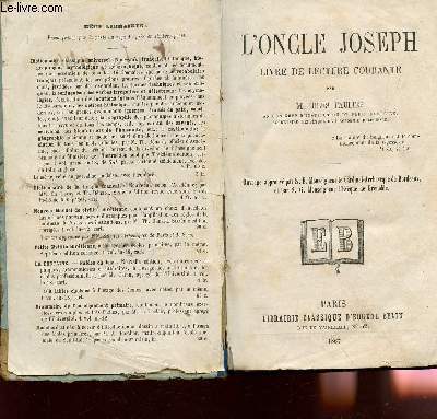 L'ONCLE JOSEPH - LIVRE DE LECTURE COURANTE.