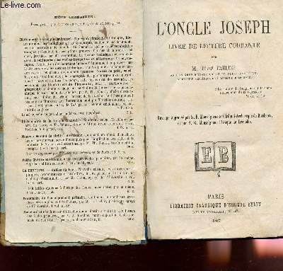 L'ONCLE JOSEPH - LIVRE DE LECTURE COURANTE.