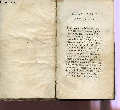 LE SAUVAGE DE L'AVEYRON - LE SACRIFICE INUTILE - ISAURE, NOUVELLE LANGUEDOCIENNE, LE MAUVAIS CHOIX.