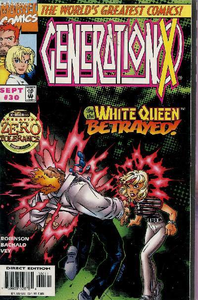 MARVEL COMICS - GENERATION X - SEPTEBRE 1997 - N30 / BY THE WHITE QUEEN BETRAYED!.