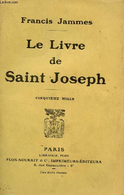 LE LIVRE DE SAINT JOSEPH.