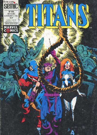 TITANS - MARVEL COMICS - N166 - NOVEMBRE 1992.