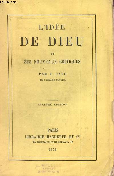 L'IDEE DE DIEU ET SES NOUVEAUX CRITIQUES
