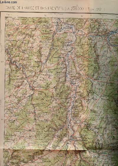 CARTE DE FRANCE ET DES FRONTIERES A 1/200000e - N27 - NANCY.