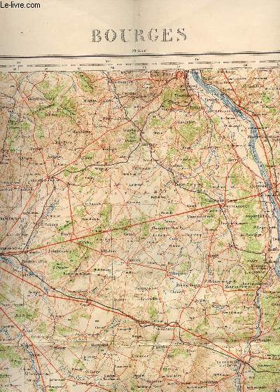 CARTE DE FRANCE ET DES FRONTIERES A 1/200000e - N40 - BOURGES.