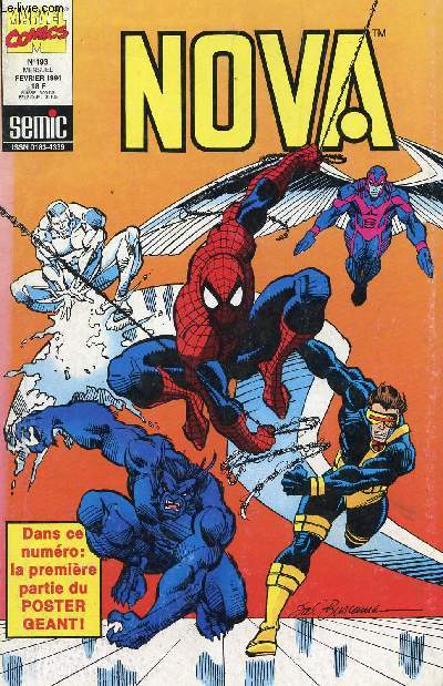 NOVA - COLLECTION MARVEL COMICS / N193 - FEVRIER 1994 / DANS CE NUMERO, LA PREMIERE PARTIE DU POSTER GEANT!.