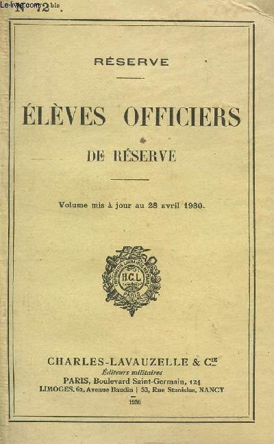 ELEVES OFFICERS DE RESERVE - N72BIS.