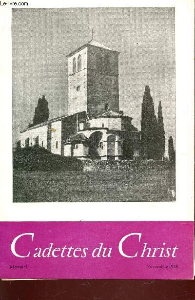 CADETTES DU CHRIST / NOVEMBRE 1958 SUPPLEMENT 