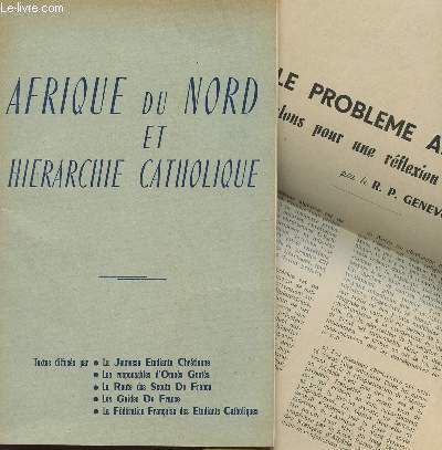 AFRIQUE DU NORD ET HIERARCHIE CATHOLIQUE.