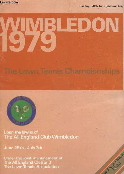 WIMBLEDON 1979 - THE LAWN TENNIS CHAMPIONSHIPS / 26th JUNE - SECOND DAY